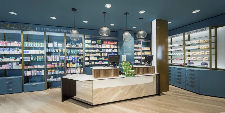 Inside decorated Pharmacy