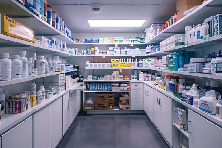 medical supply room inside the pharmacy
